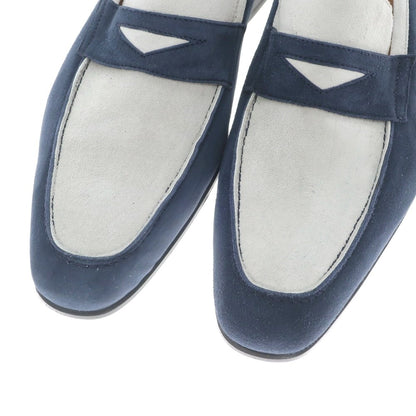 [Used] [Unused] Ferrante suede combination coin loafers in navy and light grey [Size 5] [NVY] [S/S/A/W] [Condition Rank S] [Men&