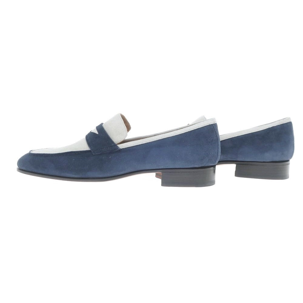 [Used] [Unused] Ferrante suede combination coin loafers in navy and light grey [Size 5] [NVY] [S/S/A/W] [Condition Rank S] [Men&