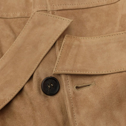 [Used] EMMETI Goatskin Suede Leather Trench Coat Light Brown [Size 48] [BRW] [A/W] [Condition Rank B] ​​[Men&