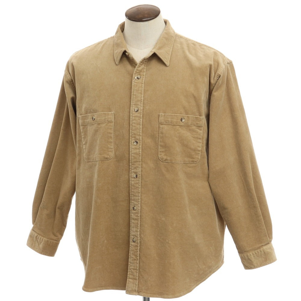 [Used] BEAMS Corduroy Wide Silhouette Shirt Beige [Size L] [BEI] [A/W] [Condition Rank B] ​​[Men&