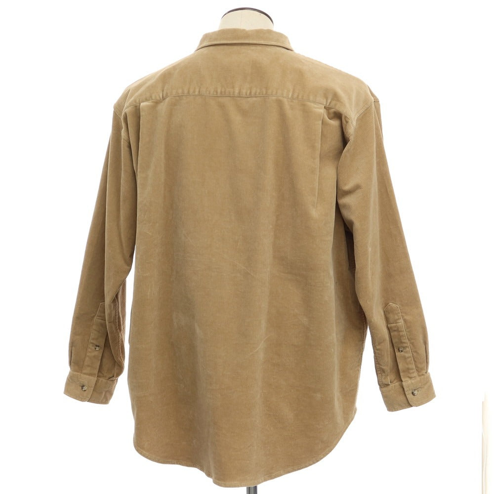 [Used] BEAMS Corduroy Wide Silhouette Shirt Beige [Size L] [BEI] [A/W] [Condition Rank B] ​​[Men&