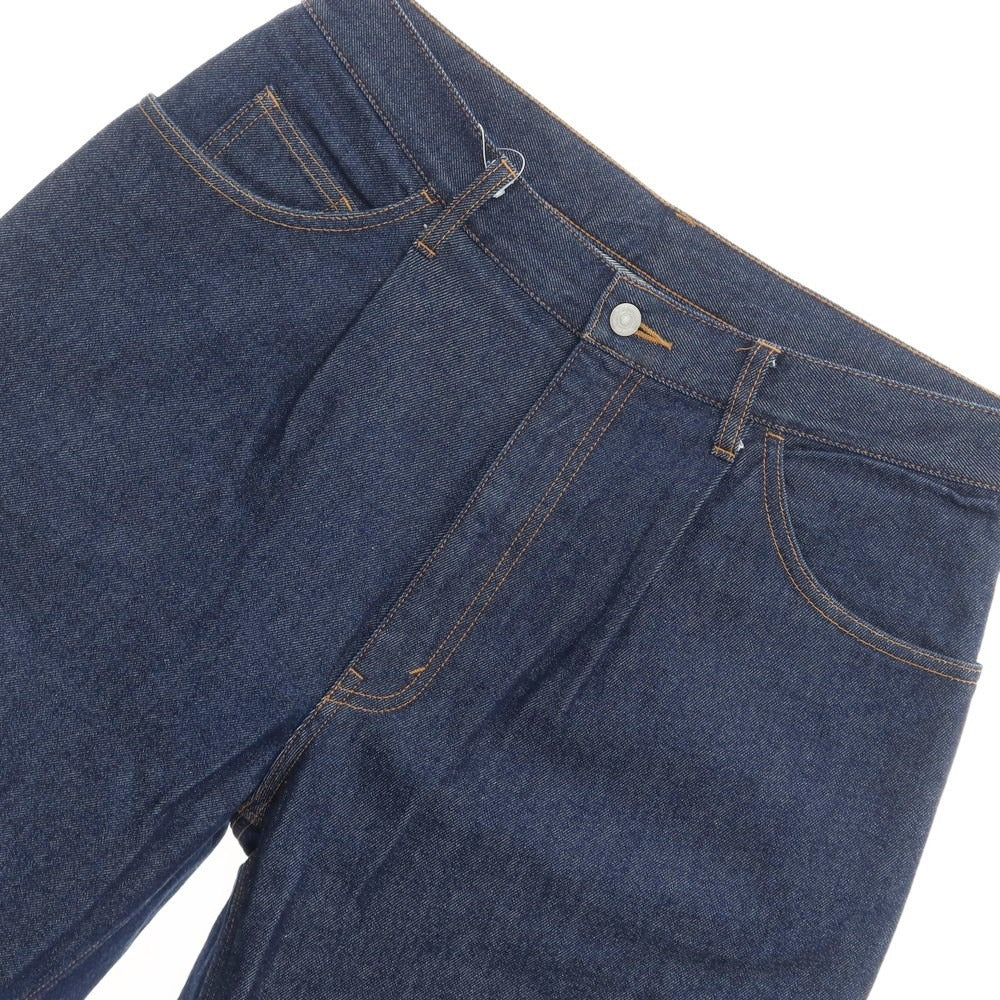 【中古】ビームス BEAMS NEW STANDARD ワイド 1プリーツ デニムパンツ ジーンズ ネイビー【サイズL】【NVY】【S/S/A/W】【状態ランクB】【メンズ】【769371】