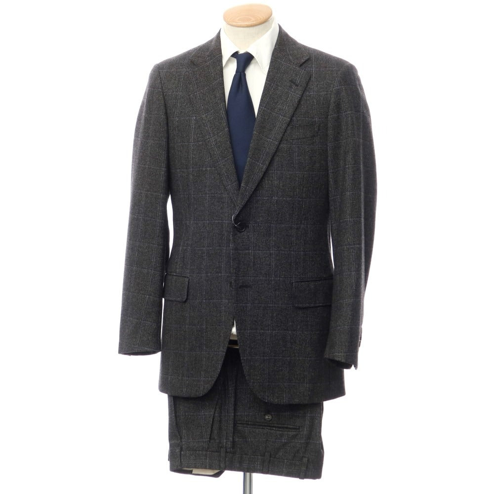 [Used] Paul Stuart Wool Cashmere Check 2B Suit Set Black x Grey [Size 44 Drop.7R] [GRY] [A/W] [Condition Rank B] ​​[Men&