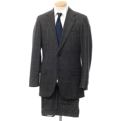 [Used] Paul Stuart Wool Cashmere Check 2B Suit Set Black x Grey [Size 44 Drop.7R] [GRY] [A/W] [Condition Rank B] ​​[Men&