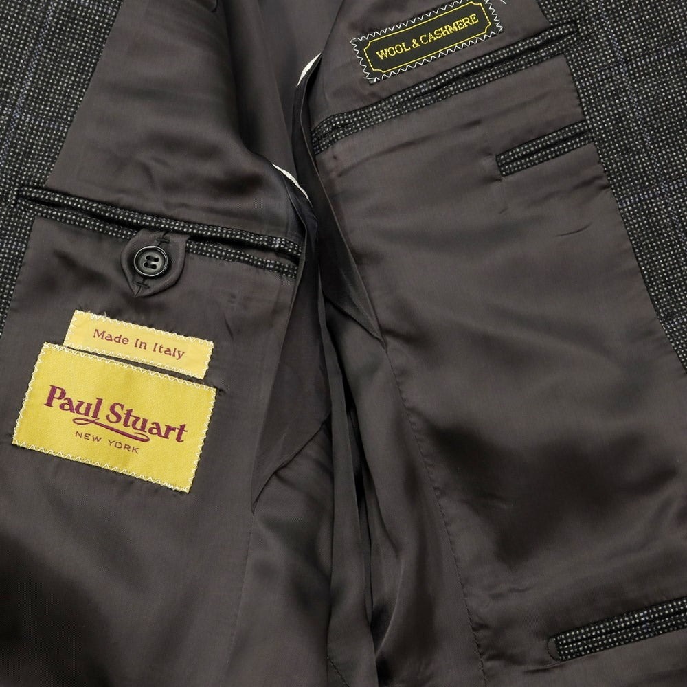 [Used] Paul Stuart Wool Cashmere Check 2B Suit Set Black x Grey [Size 44 Drop.7R] [GRY] [A/W] [Condition Rank B] ​​[Men&