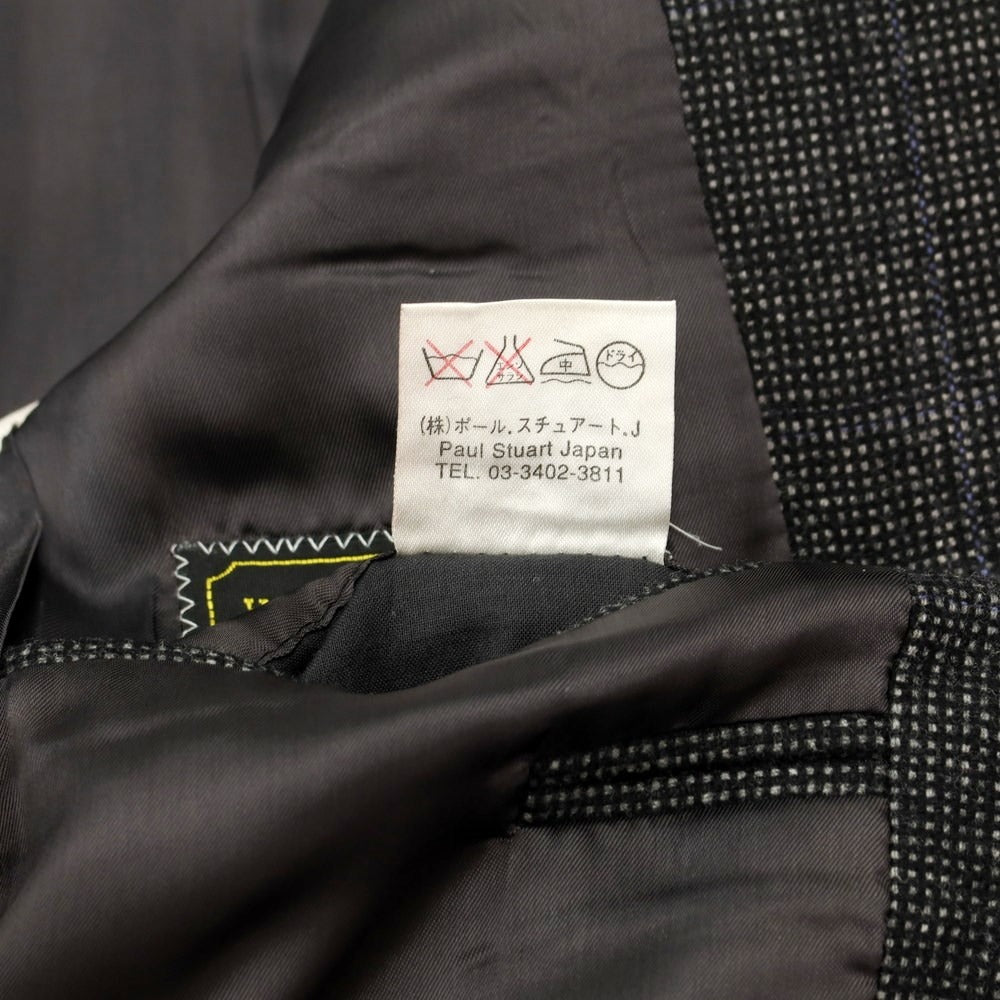 [Used] Paul Stuart Wool Cashmere Check 2B Suit Set Black x Grey [Size 44 Drop.7R] [GRY] [A/W] [Condition Rank B] ​​[Men&