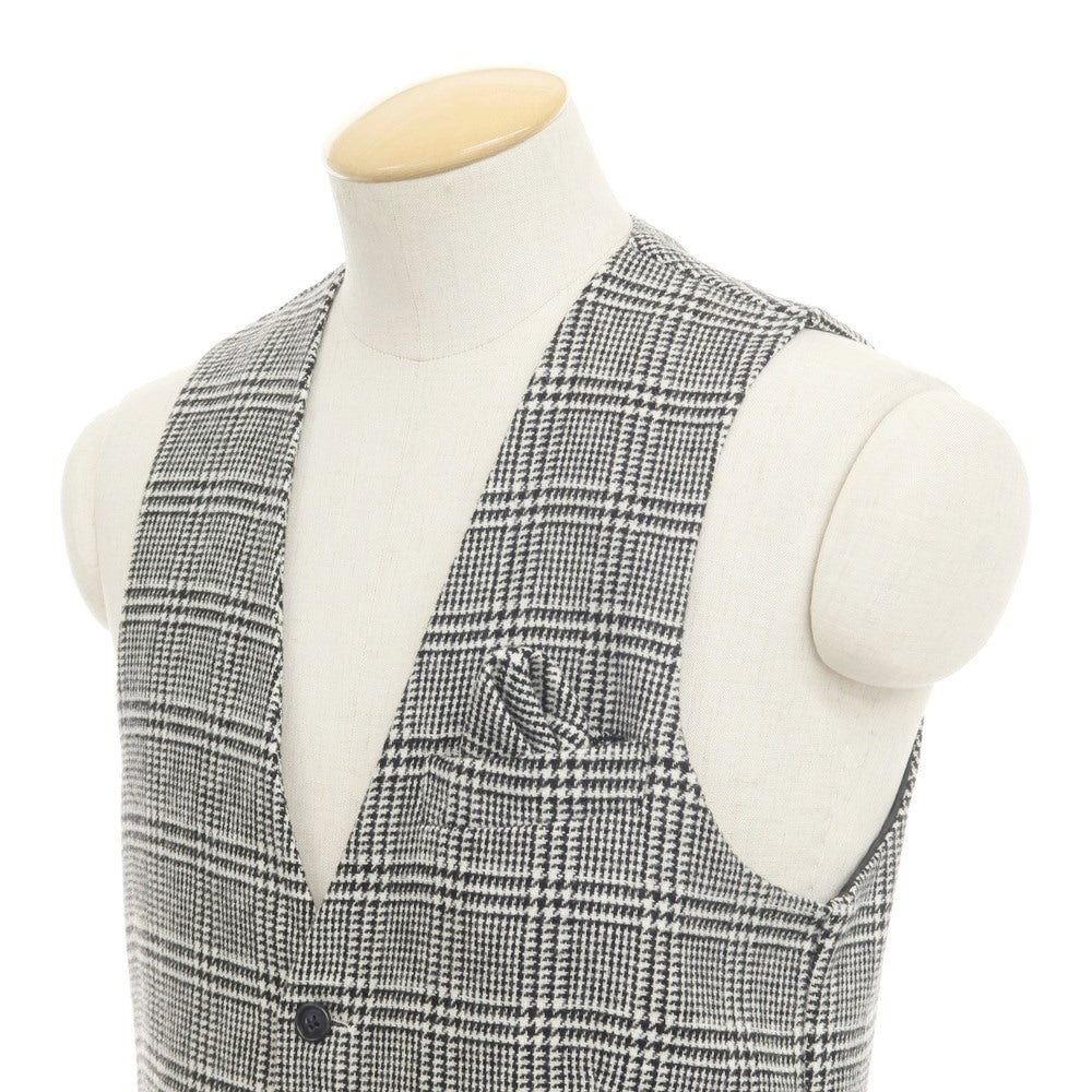 [Used] Giannetto polyester wool gilet vest, black x white [Size 44] [BLK] [A/W] [Condition Rank B] ​​[Men&