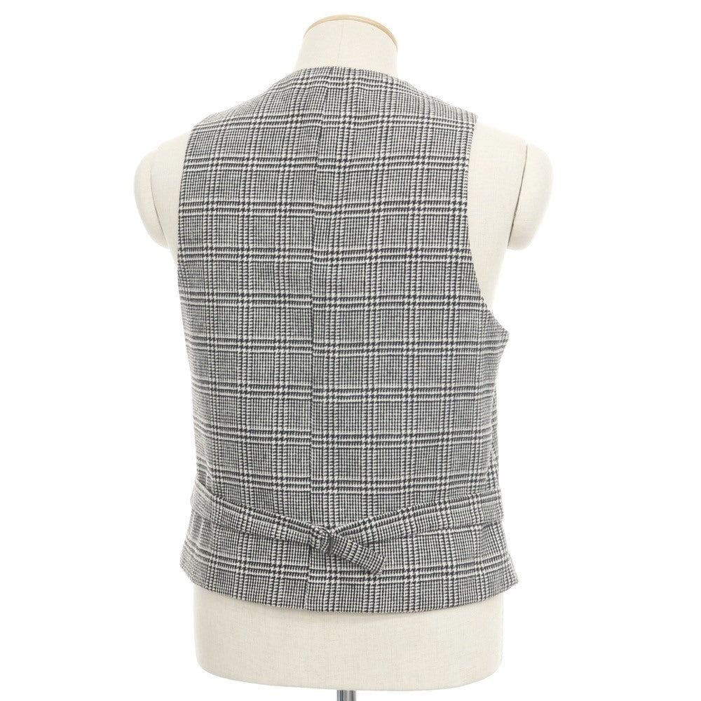 [Used] Giannetto polyester wool gilet vest, black x white [Size 44] [BLK] [A/W] [Condition Rank B] ​​[Men&