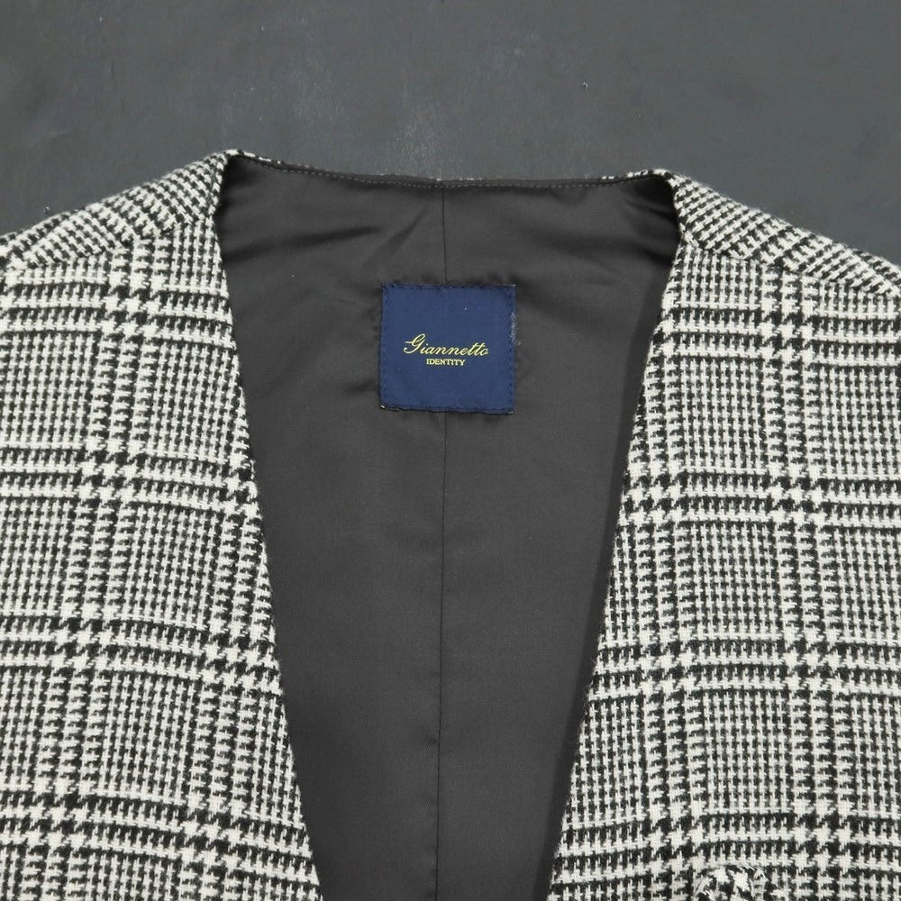 [Used] Giannetto polyester wool gilet vest, black x white [Size 44] [BLK] [A/W] [Condition Rank B] ​​[Men&
