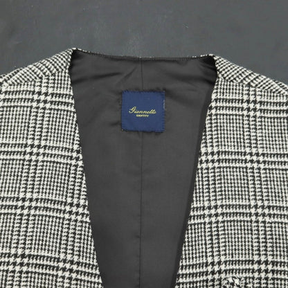 [Used] Giannetto polyester wool gilet vest, black x white [Size 44] [BLK] [A/W] [Condition Rank B] ​​[Men&