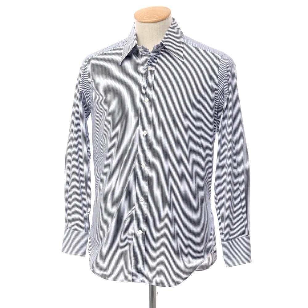 【中古】バグッタ Bagutta ドレスシャツ
 ホワイトxネイビー【サイズ38】【NVY】【S/S/A/W】【状態ランクB】【メンズ】
【769395】 BPD