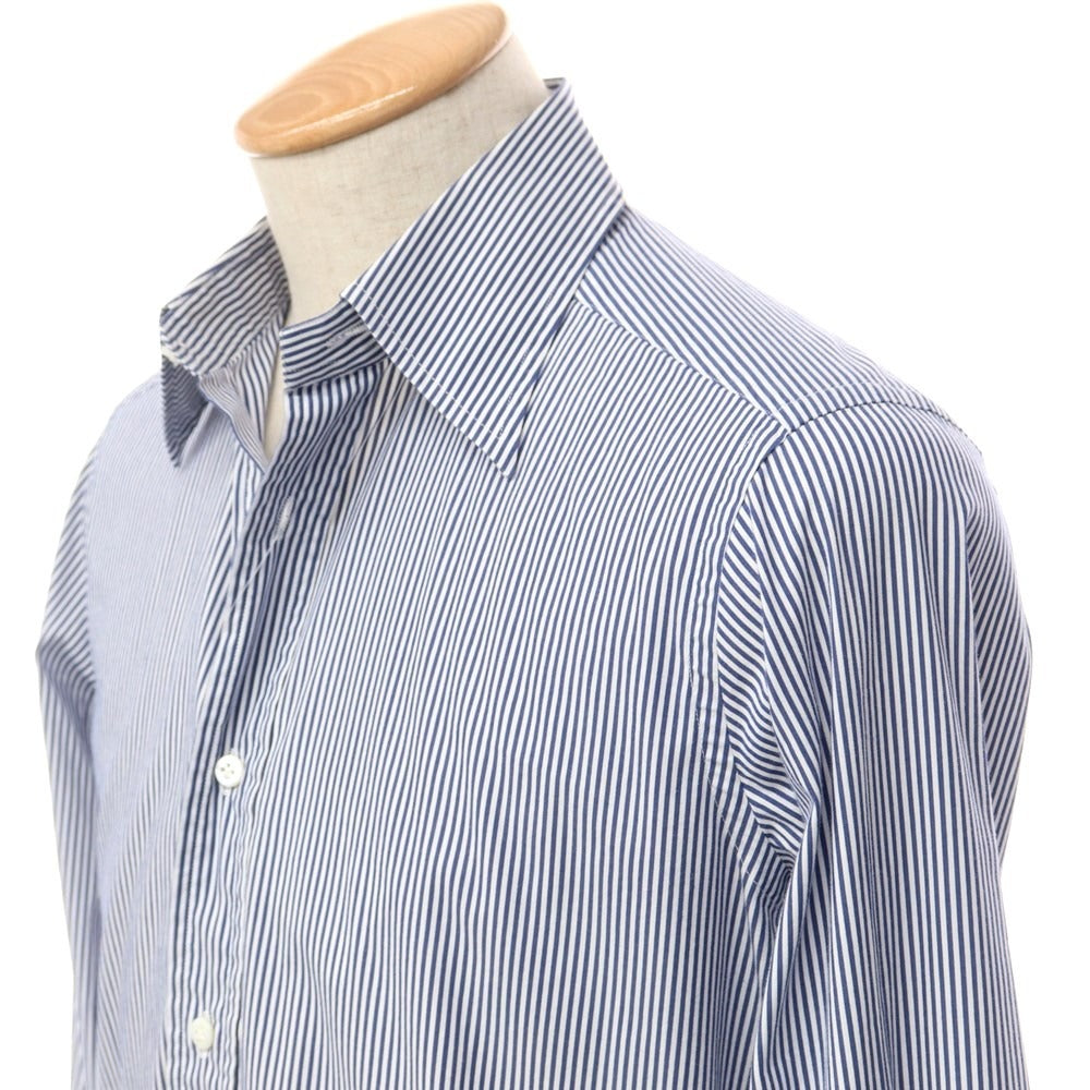 【中古】バグッタ Bagutta ドレスシャツ
 ホワイトxネイビー【サイズ38】【NVY】【S/S/A/W】【状態ランクB】【メンズ】
【769395】 BPD