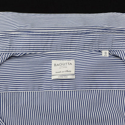 【中古】バグッタ Bagutta ドレスシャツ
 ホワイトxネイビー【サイズ38】【NVY】【S/S/A/W】【状態ランクB】【メンズ】
【769395】 BPD