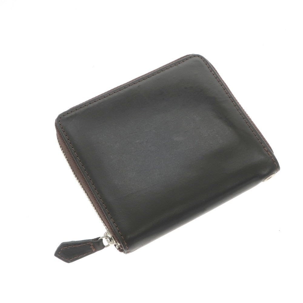 [Used] PG8 Bridle Leather Round Zip Bi-Fold Wallet Dark Brown [BRW] [S/S/A/W] [Condition Rank C] [Men&