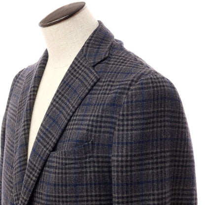 [Used] GAiOLA Wool Check Tailored Jacket Gray x Navy [Size 52] [GRY] [A/W] [Condition Rank C] [Men&