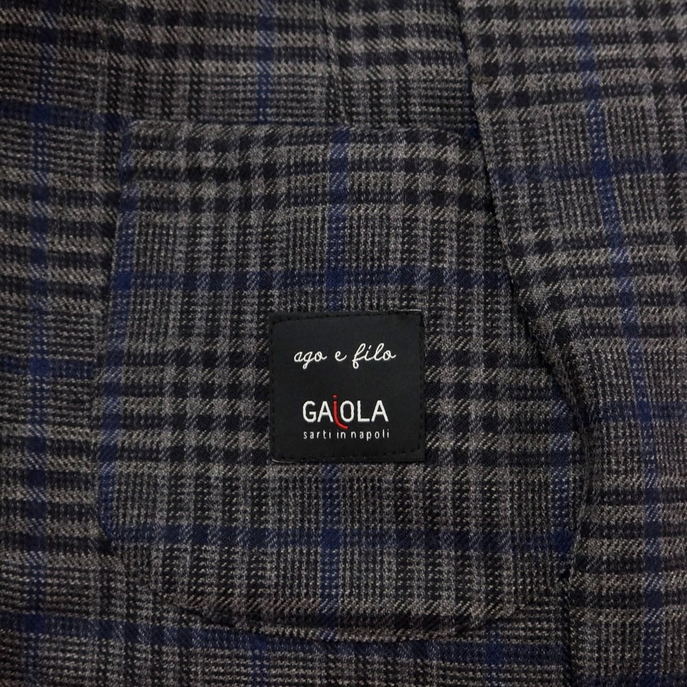 [Used] GAiOLA Wool Check Tailored Jacket Gray x Navy [Size 52] [GRY] [A/W] [Condition Rank C] [Men&