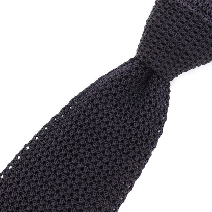 [Used] E.MARINELLA Silk Knit Tie Black [BLK] [S/S/A/W] [Condition Rank B] ​​[Men&