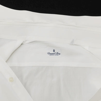 [Used] Emanuel Berg Cotton Semi-Wide Collar Dress Shirt White [Size 39/M] [WHT] [S/S/A/W] [Condition Rank C] [Men&