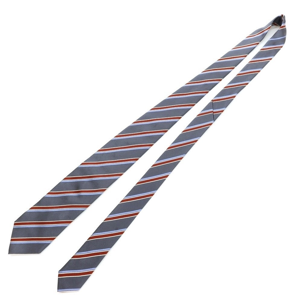 [Used] Stefano Bigi Striped Tri-Fold Silk Tie Grey [GRY] [S/S/A/W] [Condition Rank B] [Men&