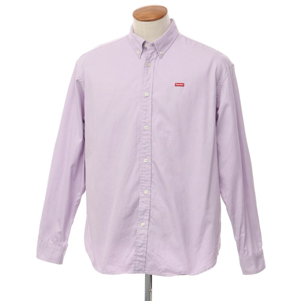 【中古】シュプリーム Supreme 2022年春夏 Small Box Shirt コットン ボタンダウンシャツ ラベンダー【サイズM】【PUP】【S/S/A/W】【状態ランクC】【メンズ】【769383】