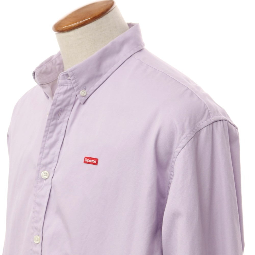 【中古】シュプリーム Supreme 2022年春夏 Small Box Shirt コットン ボタンダウンシャツ ラベンダー【サイズM】【PUP】【S/S/A/W】【状態ランクC】【メンズ】【769383】