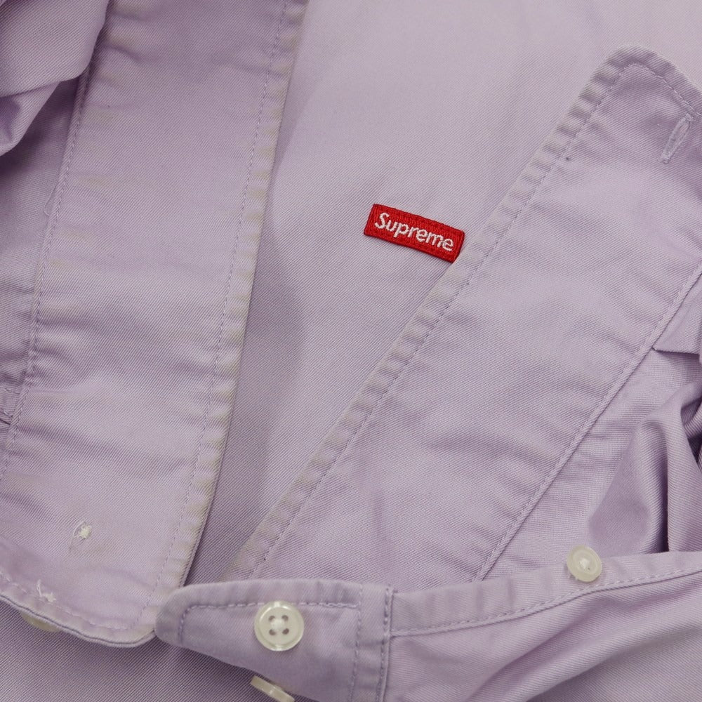 【中古】シュプリーム Supreme 2022年春夏 Small Box Shirt コットン ボタンダウンシャツ ラベンダー【サイズM】【PUP】【S/S/A/W】【状態ランクC】【メンズ】【769383】