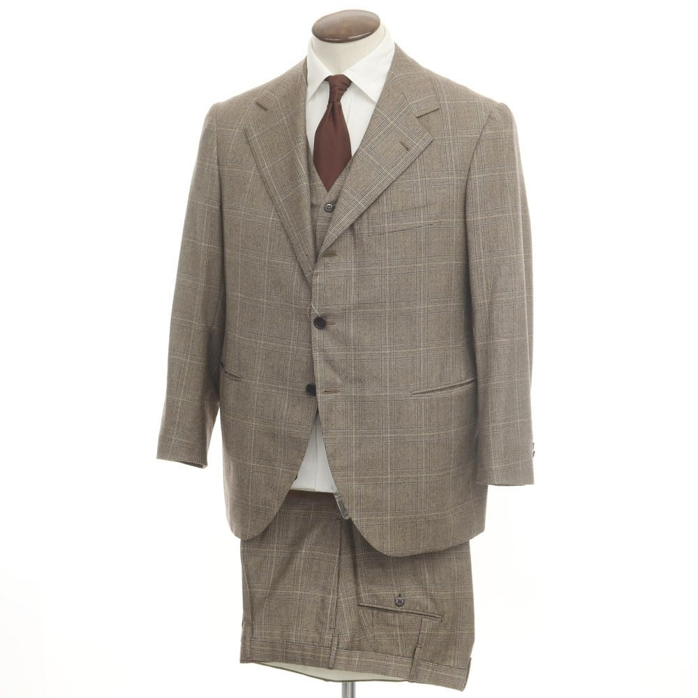 [Used] LIVERANO&amp;amp;LIVERANO Wool 3-piece 3B Set-up Suit Brown x Beige [Size not specified (approximately XL)] [BRW] [A/W] [Condition Rank B] ​​[Men&