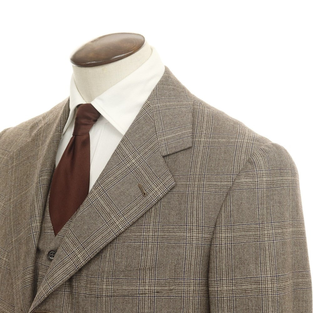 [Used] LIVERANO&amp;amp;LIVERANO Wool 3-piece 3B Set-up Suit Brown x Beige [Size not specified (approximately XL)] [BRW] [A/W] [Condition Rank B] ​​[Men&