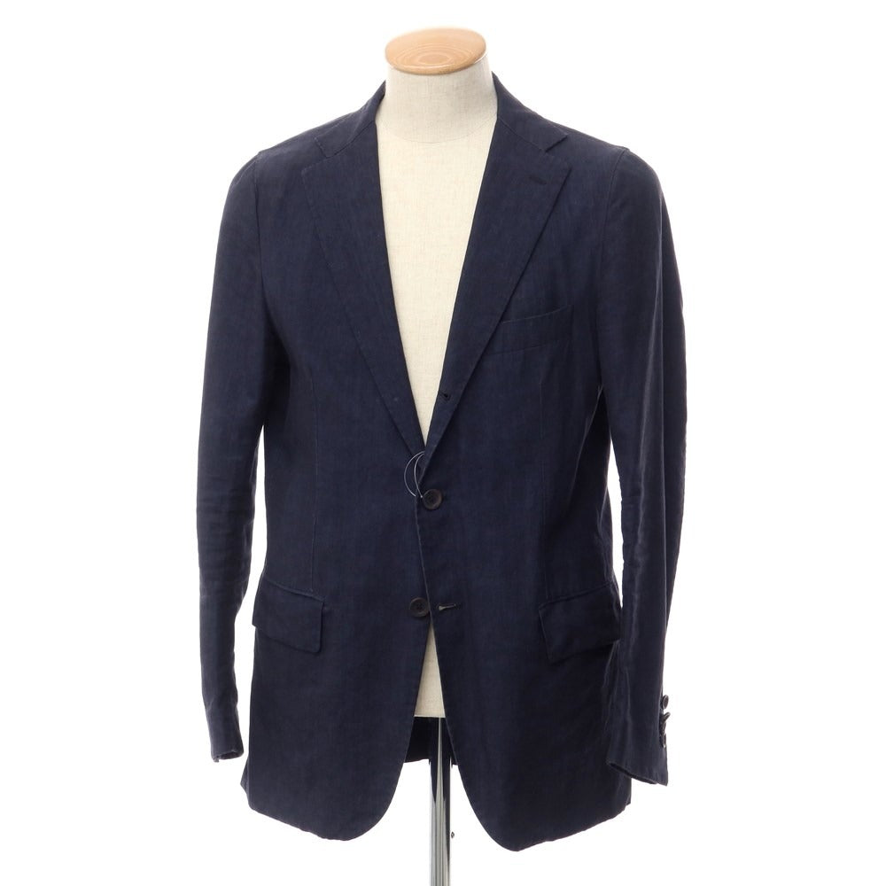 [Used] Luigi Borrelli Luxury Vintage LUIGIBORRELLI LUXURY VINTAGE Cotton Linen 3B Casual Jacket Navy [Size 44] [NVY] [S/S] [Condition Rank C] [Men&