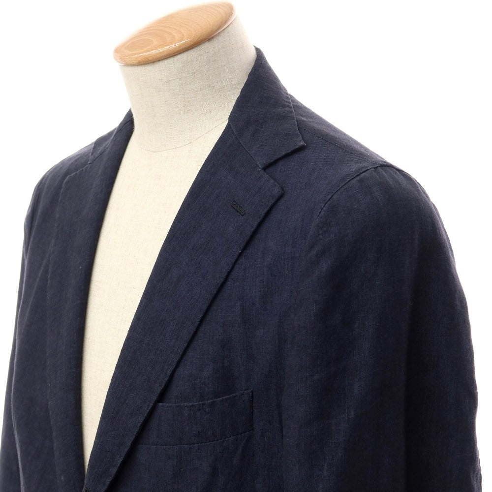 [Used] Luigi Borrelli Luxury Vintage LUIGIBORRELLI LUXURY VINTAGE Cotton Linen 3B Casual Jacket Navy [Size 44] [NVY] [S/S] [Condition Rank C] [Men&