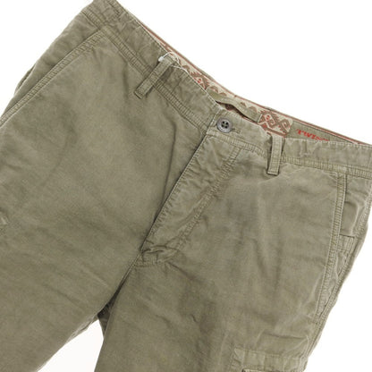 [Used] GTA TWISTED Cotton Linen Cargo Shorts Olive [Size 46] [GRN] [S/S] [Condition Rank C] [Men&