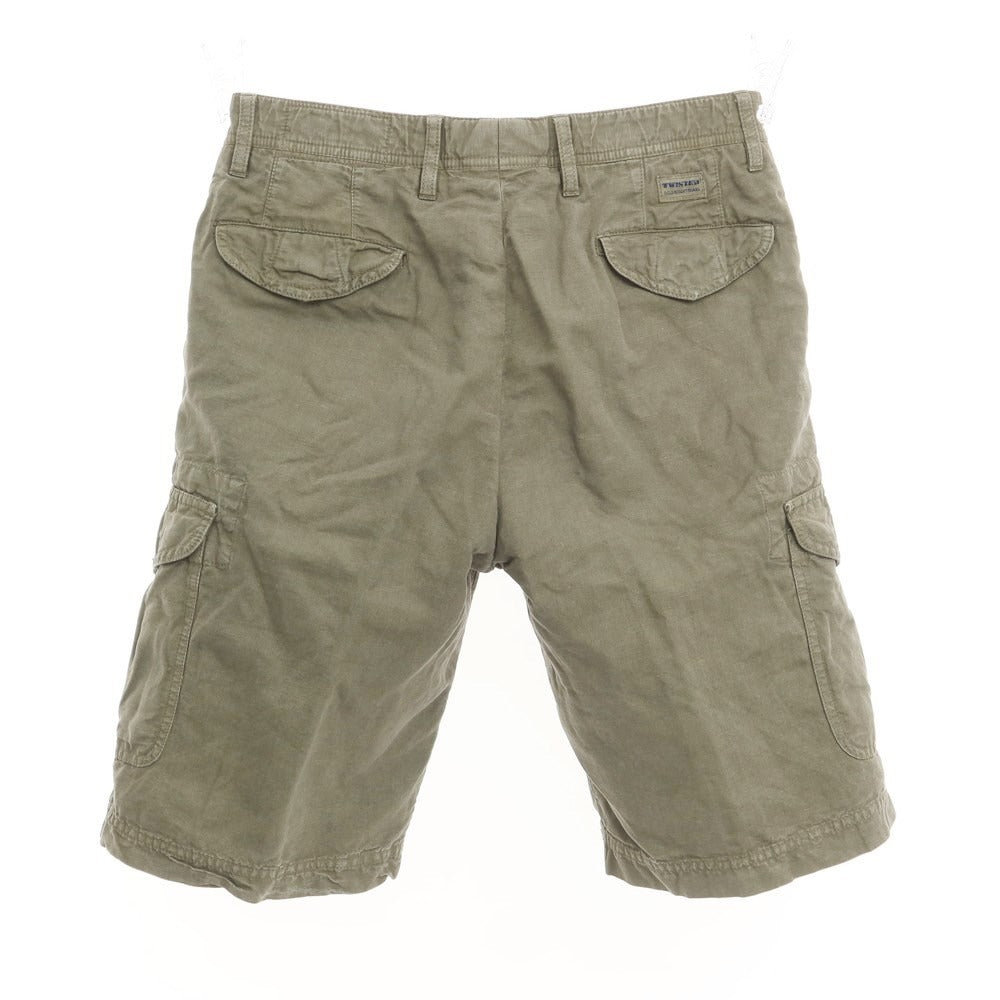 [Used] GTA TWISTED Cotton Linen Cargo Shorts Olive [Size 46] [GRN] [S/S] [Condition Rank C] [Men&