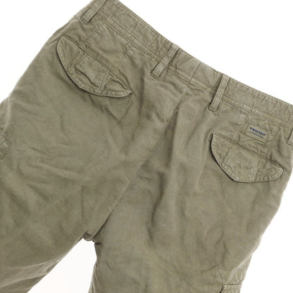 [Used] GTA TWISTED Cotton Linen Cargo Shorts Olive [Size 46] [GRN] [S/S] [Condition Rank C] [Men&