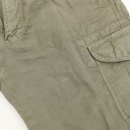 [Used] GTA TWISTED Cotton Linen Cargo Shorts Olive [Size 46] [GRN] [S/S] [Condition Rank C] [Men&