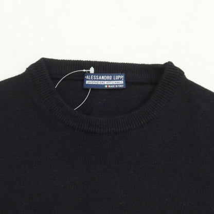 [Used] Alessandro Luppi wool cashmere crew neck pullover knit black [size 44] [BLK] [A/W] [Condition rank B] ​​[Men&