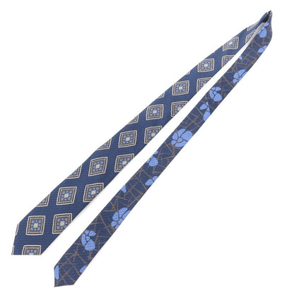 [New] GIERRE Printed 3-fold Silk Tie Navy [NVY] [S/S/A/W] [Condition Rank N] [Men&