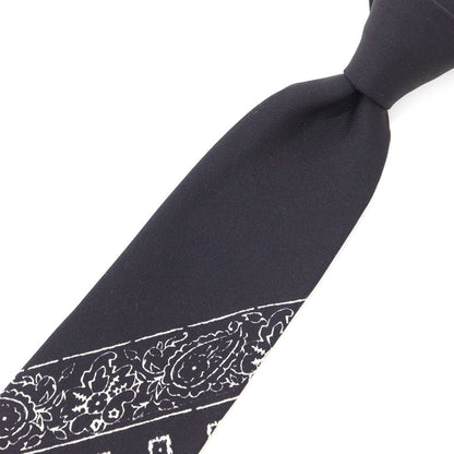 [New Outlet] GIERRE Panel Print Tri-Fold Silk Tie Black x White [BLK] [S/S/A/W] [Condition Rank N-] [Men&