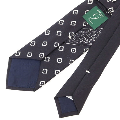 [New Outlet] GIERRE Panel Print Tri-Fold Silk Tie Black x White [BLK] [S/S/A/W] [Condition Rank N-] [Men&