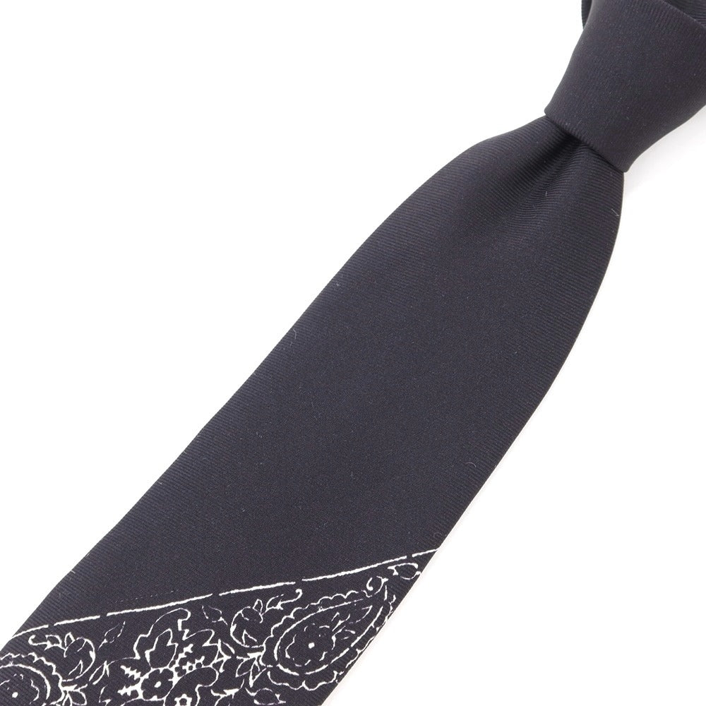 [New Outlet] GIERRE Panel Print Tri-Fold Silk Tie Black x White [BLK] [S/S/A/W] [Condition Rank N-] [Men&