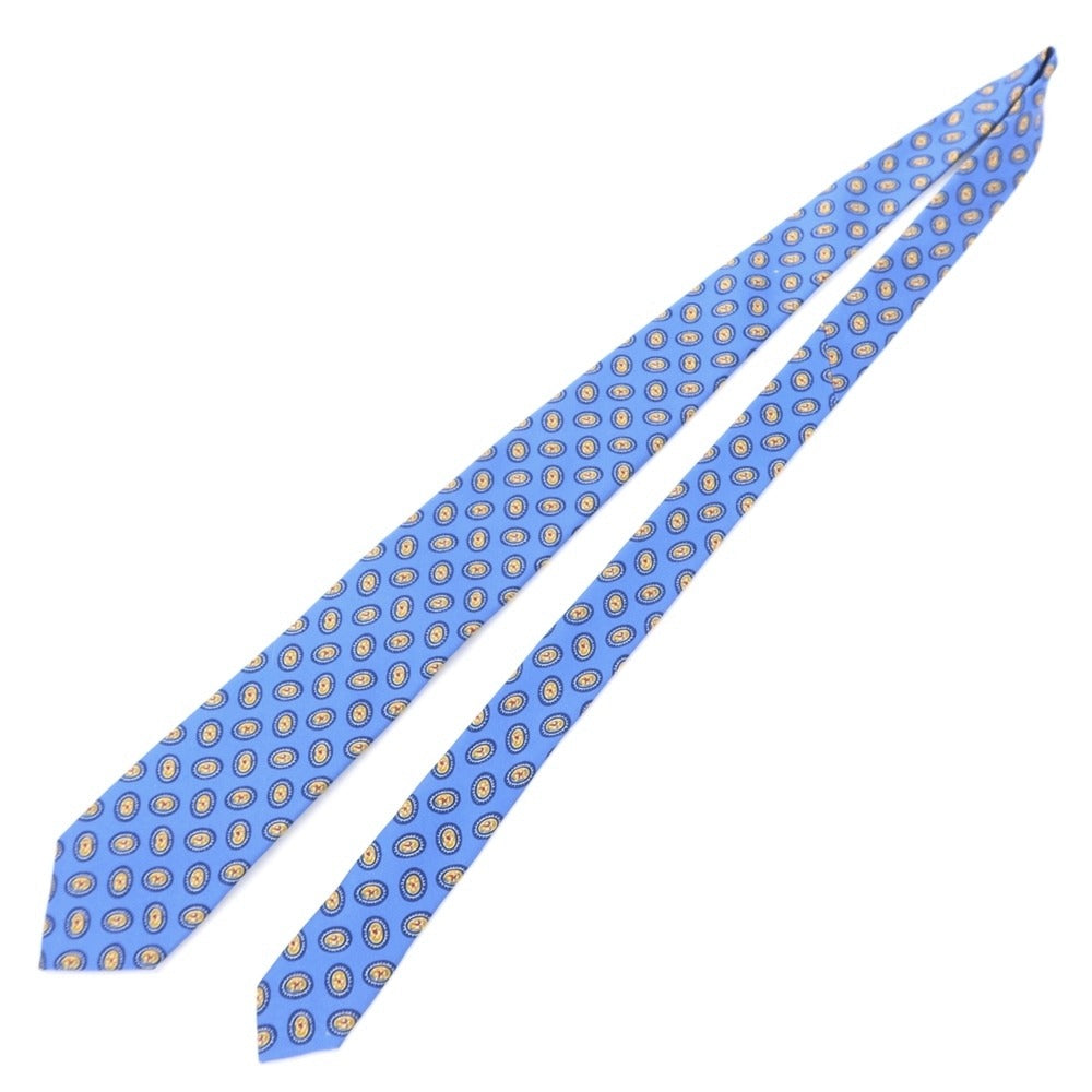 [New Outlet] GIERRE Small Pattern Print Tri-Fold Silk Tie Blue [BLU] [S/S/A/W] [Condition Rank N-] [Men&