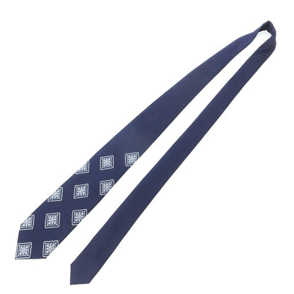 [New Outlet] GIERRE Panel Pattern Tri-Fold Silk Tie Navy x White [NVY] [S/S/A/W] [Condition Rank N-] [Men&