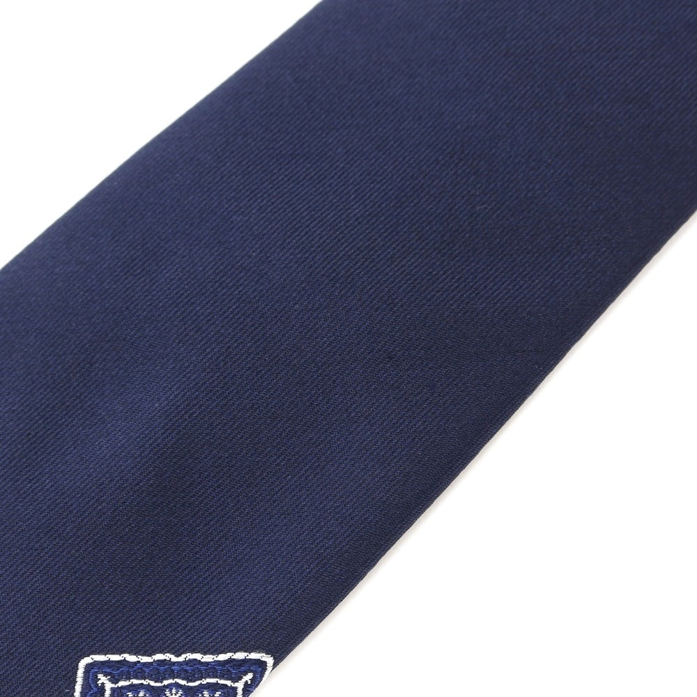 [New Outlet] GIERRE Panel Pattern Tri-Fold Silk Tie Navy x White [NVY] [S/S/A/W] [Condition Rank N-] [Men&