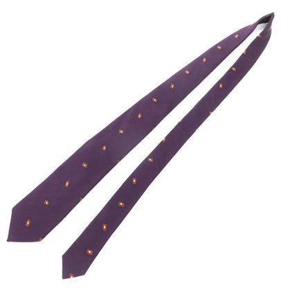 [New] GIERRE Small Pattern Tri-Fold Silk Tie Purple x Orange Brown [PUP] [S/S/A/W] [Condition Rank N] [Men&