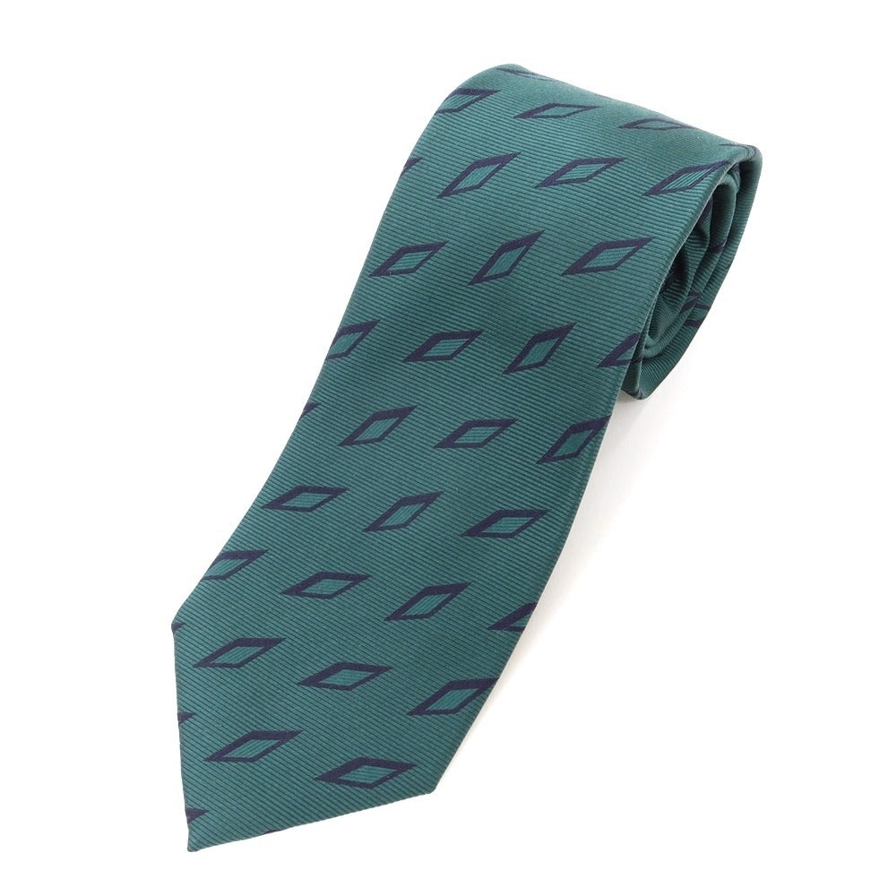 [New] GIERRE Diamond Pattern Tri-Fold Silk Tie Green [GRN] [S/S/A/W] [Condition Rank N] [Men&