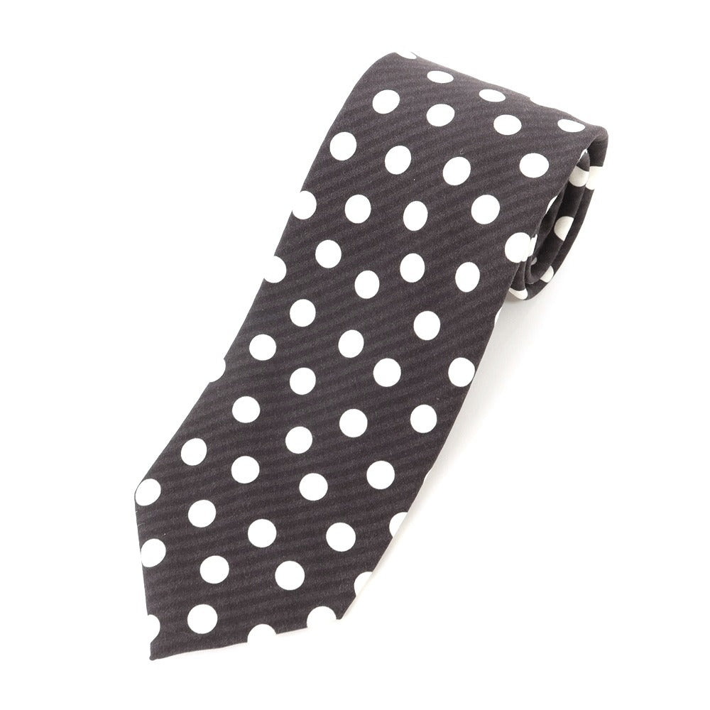 [New] GIERRE Dot Print Tri-Fold Silk Tie Dark Gray x White [GRY] [S/S/A/W] [Condition Rank N] [Men&