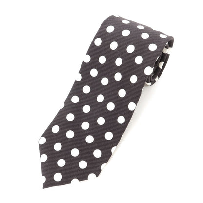 [New] GIERRE Dot Print Tri-Fold Silk Tie Dark Gray x White [GRY] [S/S/A/W] [Condition Rank N] [Men&