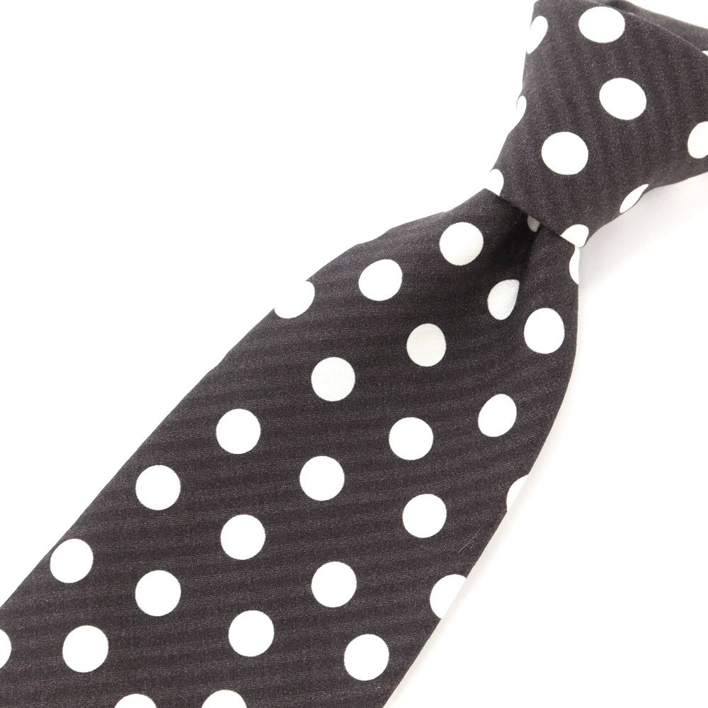 [New] GIERRE Dot Print Tri-Fold Silk Tie Dark Gray x White [GRY] [S/S/A/W] [Condition Rank N] [Men&