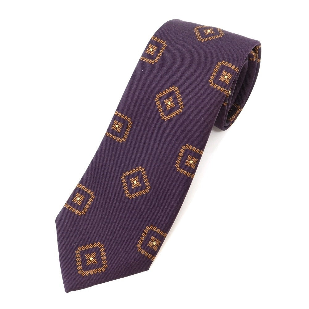 [New] GIERRE 3-fold silk cotton tie purple x brown [PUP] [S/S/A/W] [Condition rank N] [Men&