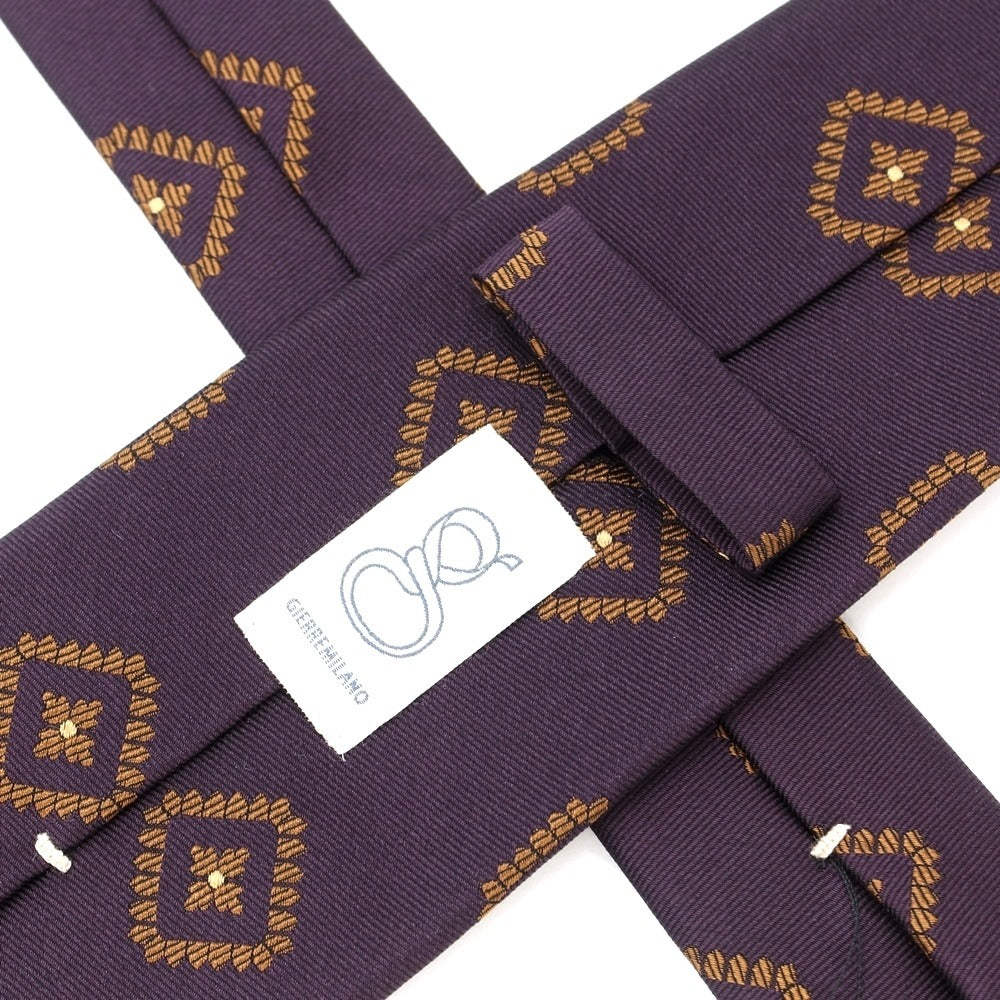 [New] GIERRE 3-fold silk cotton tie purple x brown [PUP] [S/S/A/W] [Condition rank N] [Men&