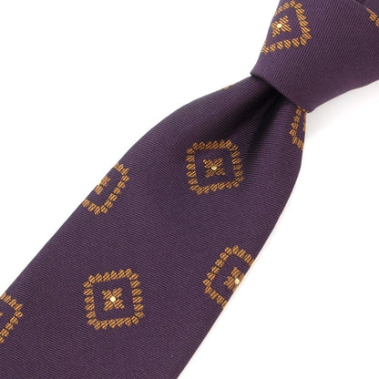 [New] GIERRE 3-fold silk cotton tie purple x brown [PUP] [S/S/A/W] [Condition rank N] [Men&